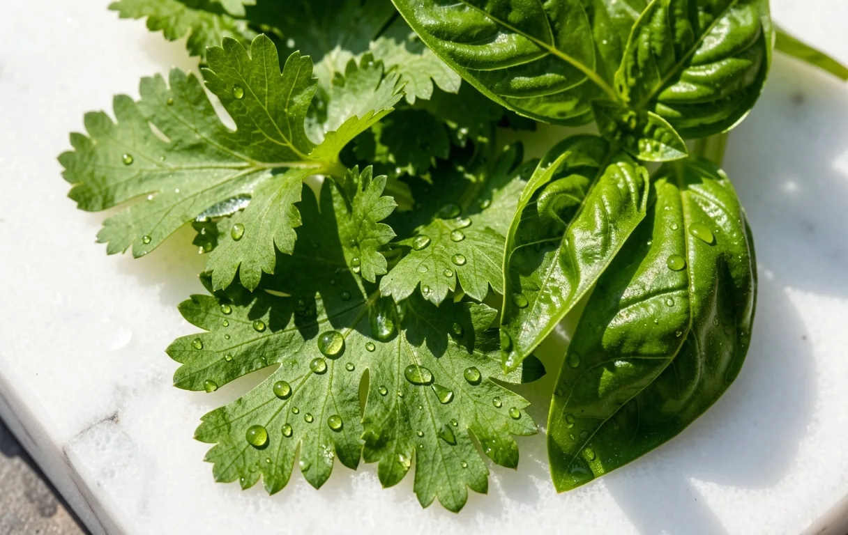 Fresh herbs detail